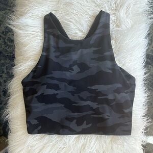 Athleta-conscious grey and black camouflage size medium sports bra